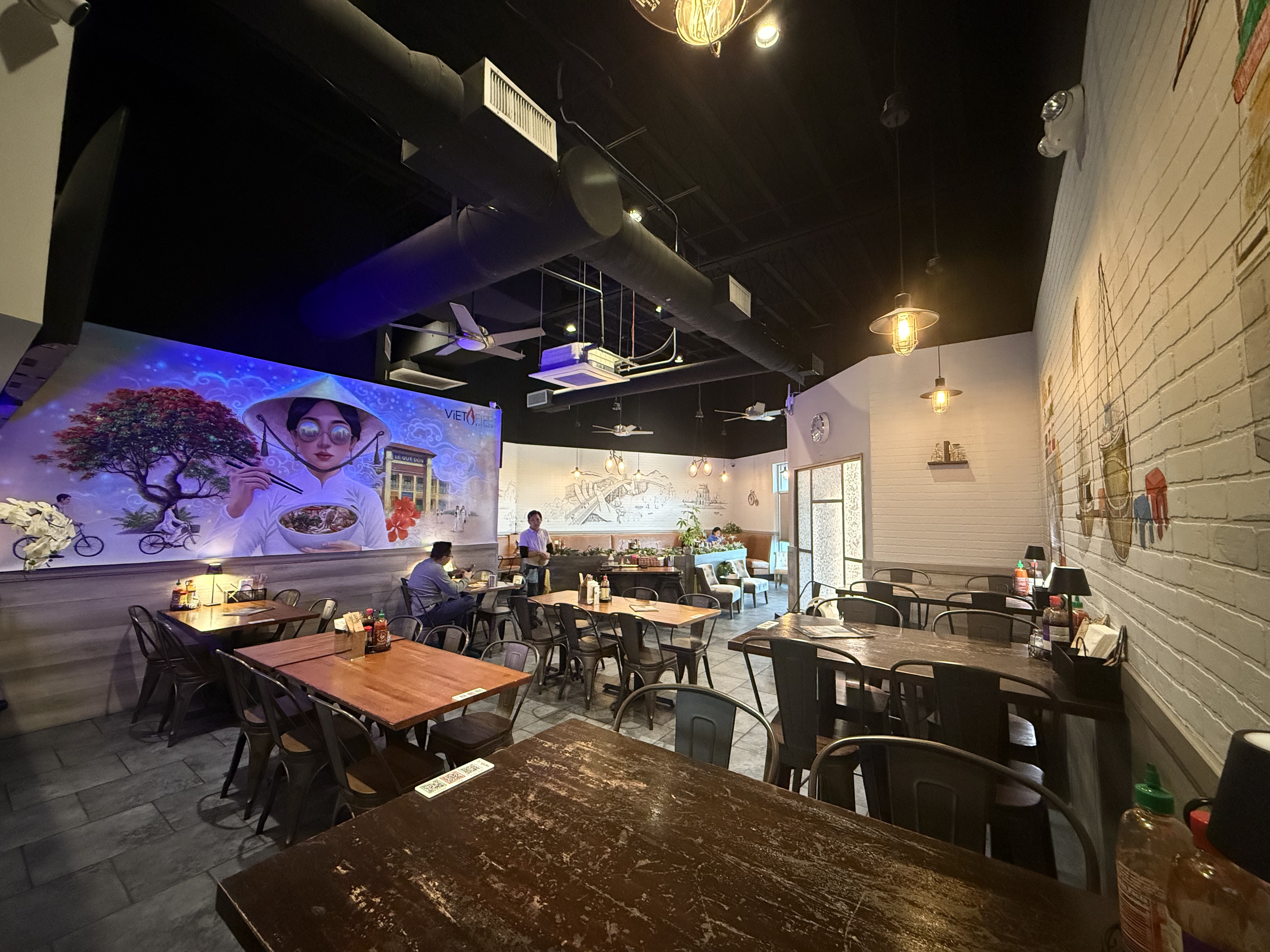 Vietnamese mural portrait at Viet Fire Kitchen